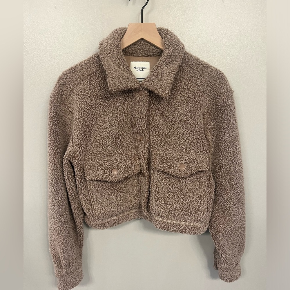 Abercrombie and Fitch boucle tan jacket size small